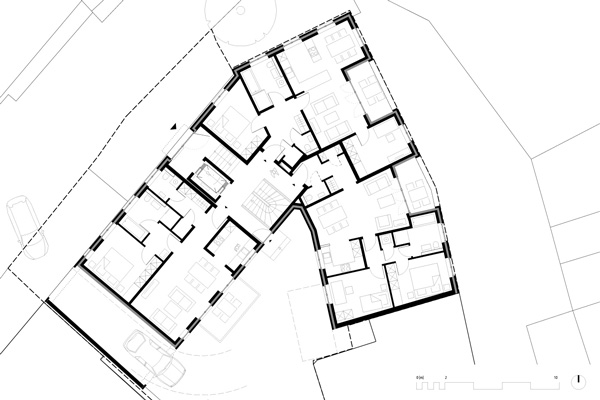 Grundriss Erdgeschoss Mehrfamilienhaus Borghorst