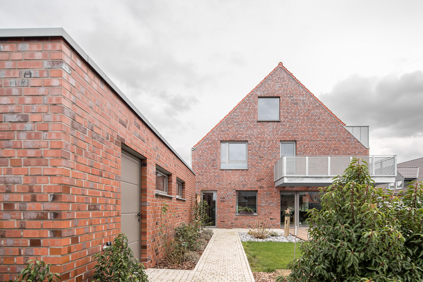 Einfamilienhaus in Telgte: Perspektive von Süden