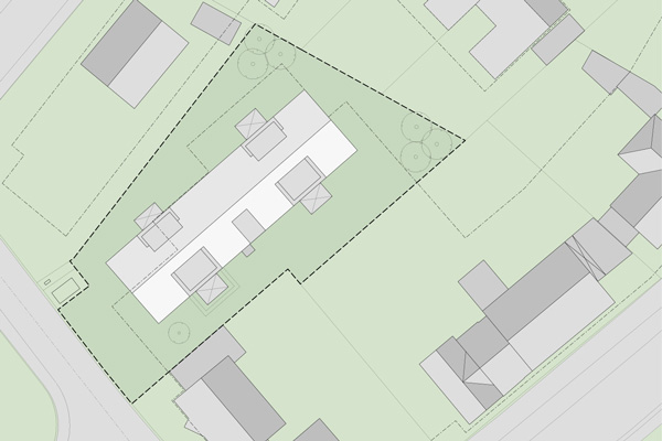 Lageplan des Baugrundstücks