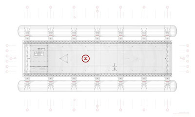 Grundriss der Landeplattform